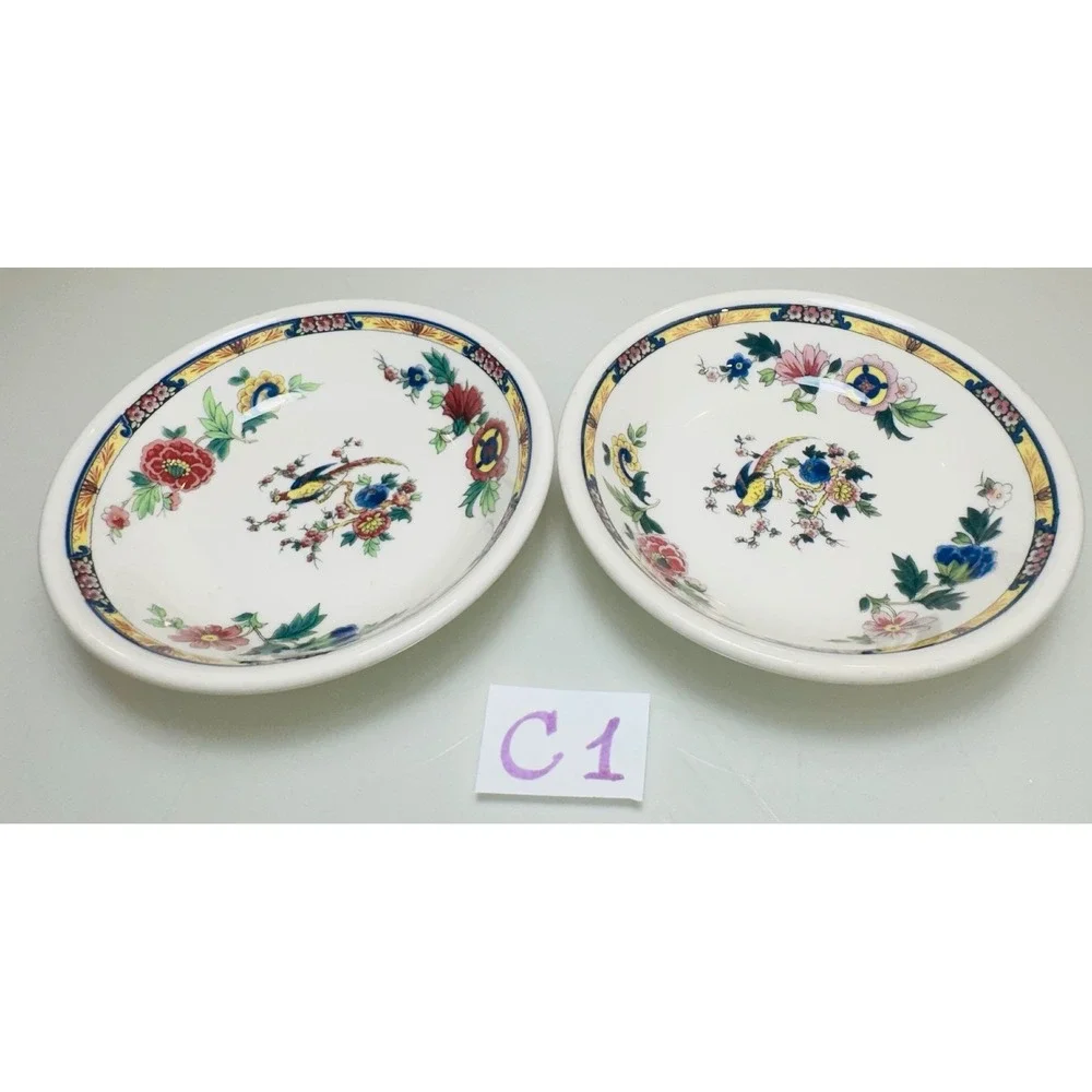 Syracuse China Oriental Bird of Paradise Fruit Bowls Set of 2 Restaurant Ware